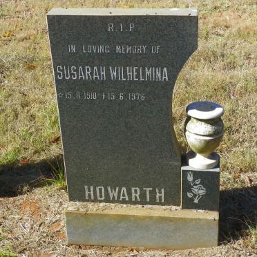 HOWARTH Susarah Wilhelmina 1910-1976