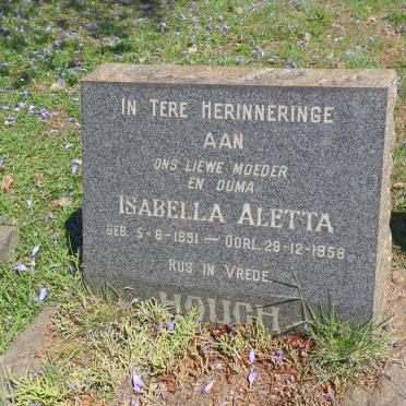 HOUGH Isabella Aletta 1891-1958