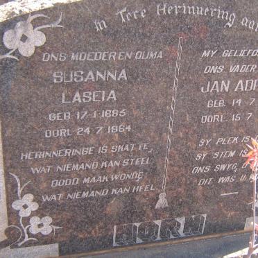 HORN Jan Adriaan 1878-1960 &amp; Susanna Laseia 1885-1964