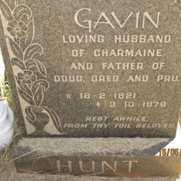 HUNT Gavin 1921-1976