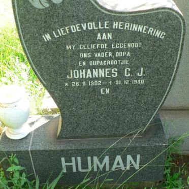 HUMAN Johannes C.J. 1902-1980