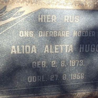 HUGO Alida Aletta 1873-1956