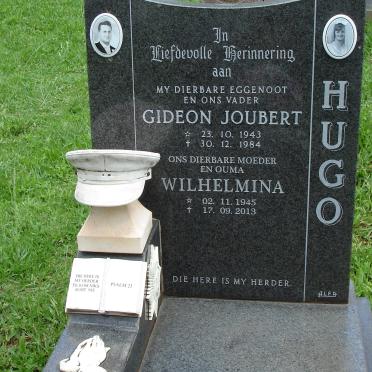 HUGO Gideon Joubert 1943-1984 &amp; Wilhelmina 1945-2013