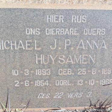 HUYSAMEN Michael J.P. 1893-1954 &amp; Anna M.A. 1897-1969
