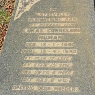 HUMAN Lukas Cornelius 1891-1943