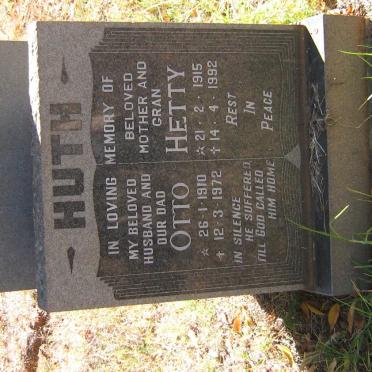 HUTH Otto 1910-1972 &amp; Hetty 1915-1992