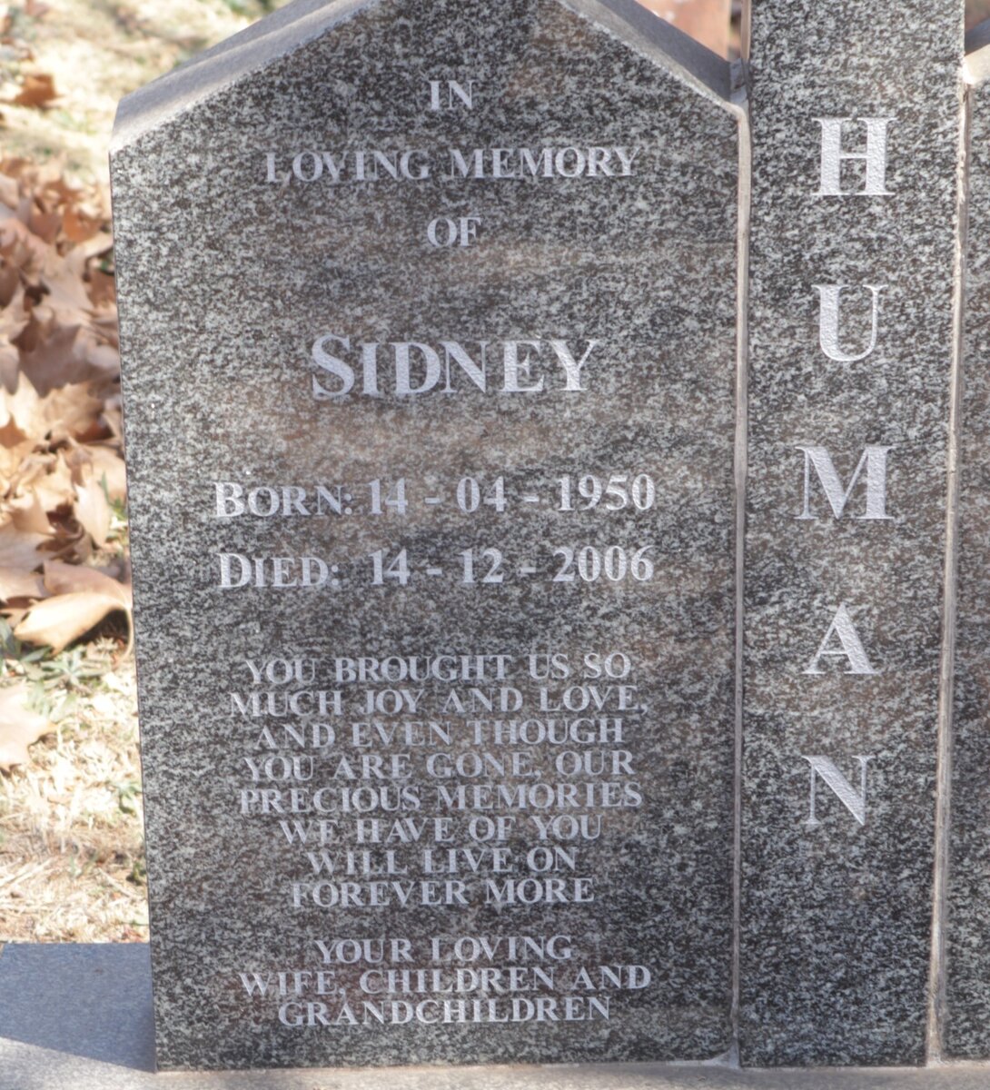 HUMAN Sidney 1950-2006