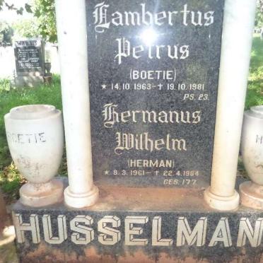 HUSSELMANN Hermanus Wilhelm 1961-1984 :: HUSSELMANN Lambertus Petrus 1963-1981