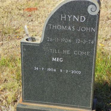 HYND Thomas John 1904-1974 &amp; Meg 1904-2002