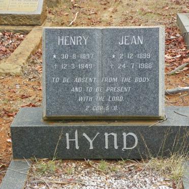 HYND Henry 1897-1949 &amp; Jean 1899-1988