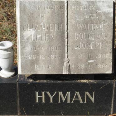 HYMAN Walter Douglas Joseph 1908-1985 &amp; Elizabeth Ellen 1908-1977
