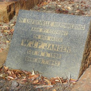 JANSEN W.J.P. 1892-1943