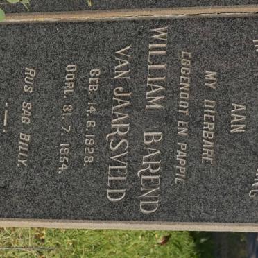 JAARSVELD William Barend, van 1928-1954