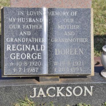 JACKSON Reginald George 1920-1987 &amp; Doreen 1921-1995