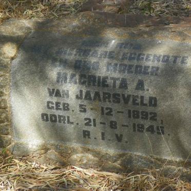 JAARSVELD Magrieta A., van 1892-1945