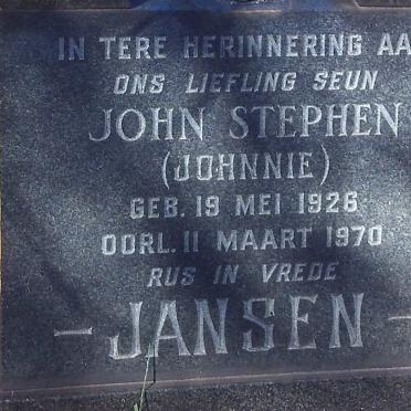 JANSEN John Stephen  1926-1970