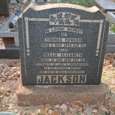 JACKSON Thomas Edward -1948 &amp; Nellie Elizabeth -1948