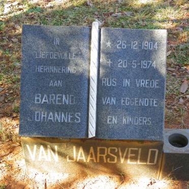 JAARSVELD Barend Johannes, van 1904-1974