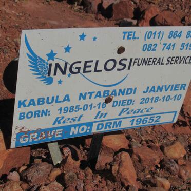 JANVIER Kabula Ntabandi 1985-2018