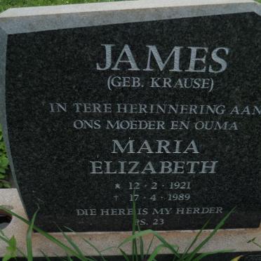 JAMES Maria Elizabeth nee KRAUSE 1921-1989