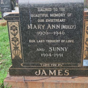JAMES Sunny 1904-1991 &amp; Mary Ann 1906-1946 :: JAMES Ellen Irene 1914-2002