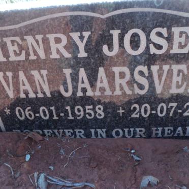 JAARSVELD Henry Joseph, van 1958-2021