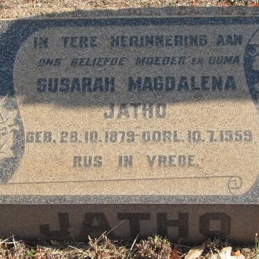 JATHO Susarah Magdalena 1879-1959