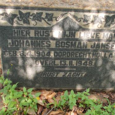JANSEN Johannes Bosman 1904-1948