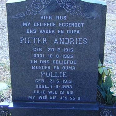 JANSEN Pieter Andries 1915-1985 &amp; Pollie 1915-1993