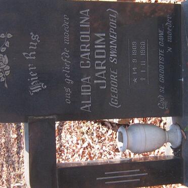 JARDIM Alida Carolina nee SWANEPOEL 1909-1960
