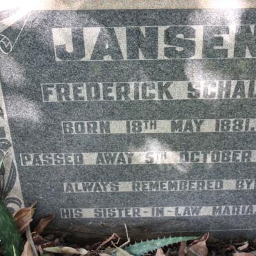 JANSEN Frederick Schalk 1881-1956