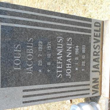 JAARSVELD Louis Jacobus, van 1929-1971 :: VAN JAARSVELD Stefanus Johannes 1964-1983
