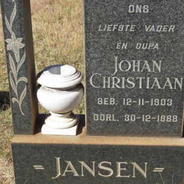JANSEN Johan Christiaan 1903-1968