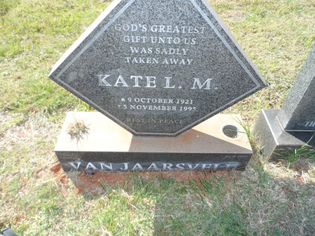 JAARSVELD Kate L.M., van 1921-1995
