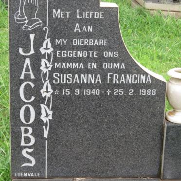 JACOBS Susanna Francina 1940-1988