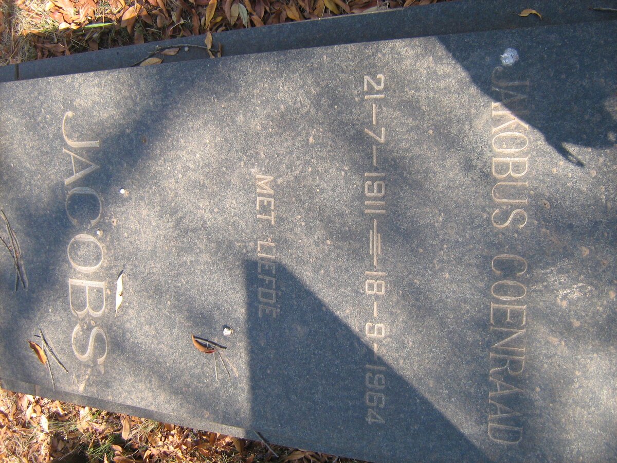 JACOBS Jakobus Coenraad 1911-1964