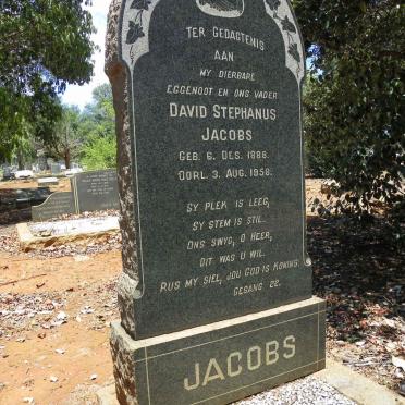 JACOBS David Stephanus 1888-1958