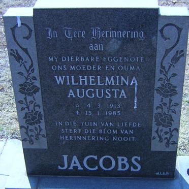 JACOBS Wilhelmina Augusta 1913-1985