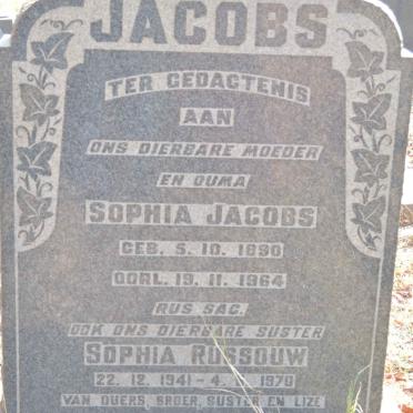 JACOBS Sophia 1890-1964 :: RUSSOUW Sophia 1941-1970