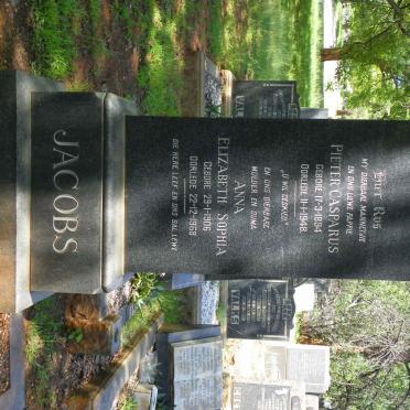 JACOBS Pieter Casparus 1894-1948 &amp; Anna Elizabeth Sophia 1906-1968