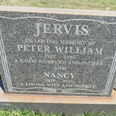 JERVIS Peter William 1922-1996 &amp; Nancy 1920-1997