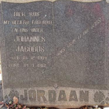 JORDAAN Johannes Jacobus 1901-1961