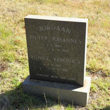 JORDAAN Pieter Johannes 1903-1976 &amp; Eunice Veronica 1915-1985