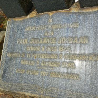 JORDAAN Paul Johannes 1925-1946