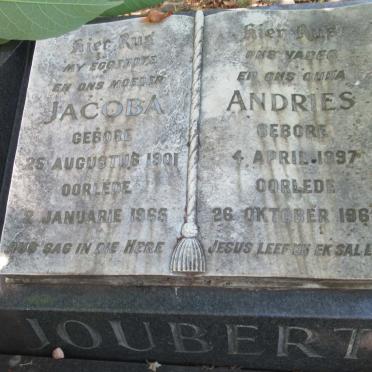 JOUBERT Andries 1897-1968 &amp; Jacoba 1901-1965