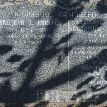 JOOSTE Magteld S. 1891-1978 :: BREEDT Jacobus Theodorus 1913-1955 &amp; Marcel Susanna 1905-1986