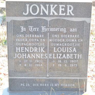 JONKER Hendrik Johannes 1902-1964 &amp; Louisa Elizabeth 1907-1975