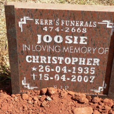 JOOSIE Christopher 1935-2007