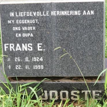 JOOSTE Frans E. 1924-1998