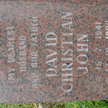 JOHN David Christian 1941-1993